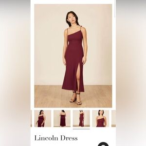 Lincoln dress by Park & 5th Midi Asymmetric Cocktail Dress - Burgundy Size L NWT